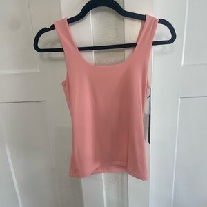 NWT Tahari Blush Pink Ribbed Fitted Tank Top-XS